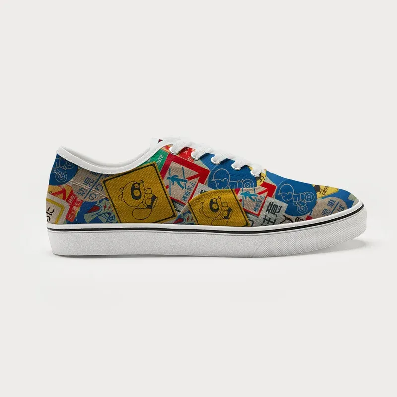Tokyo-Tiger Playful Urban Sign Canvas Shoes