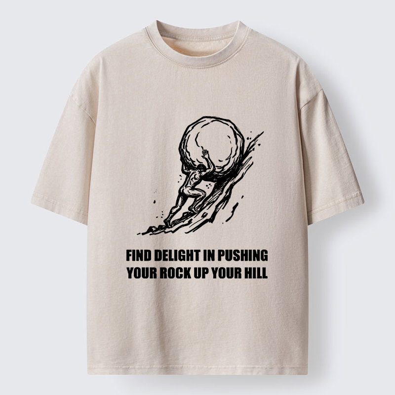 Tokyo-Tiger Rock Pushing Meme Washed T-Shirt
