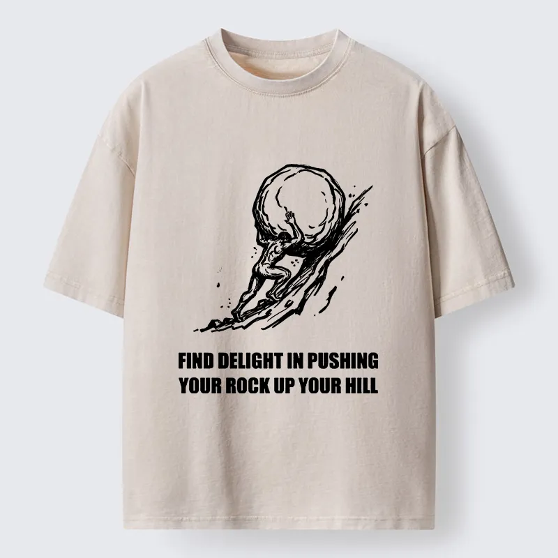 Tokyo-Tiger Rock Pushing Meme Washed T-Shirt
