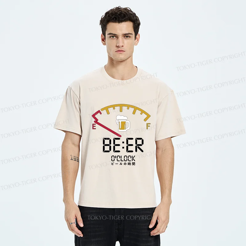 Tokyo-Tiger Beer Time Washed T-Shirt
