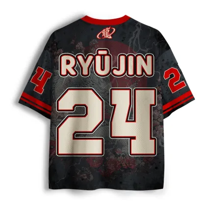 Tokyo-Tiger Japanese Dragon Sakura Mesh Jersey
