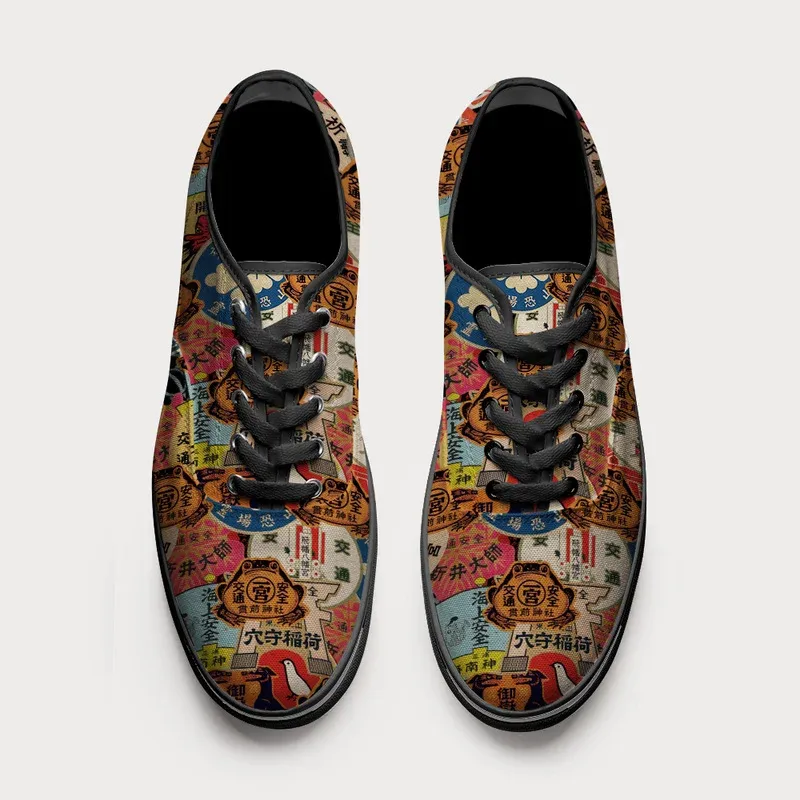 Tokyo-Tiger Japanese Amulet Canvas Shoes