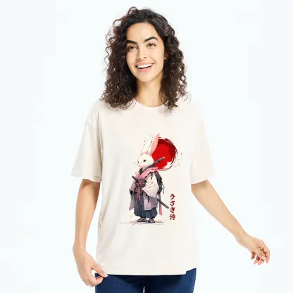 Tokyo‑Tiger Samurai Rabbit Washed T‑Shirt