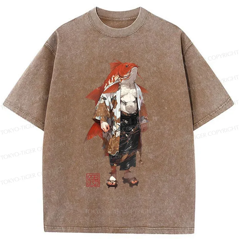 Tokyo-Tiger Fish Monster Washed T-Shirt