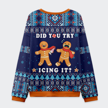 Tokyo-Tiger Gingerbread's Icing Emergency Christmas Ugly Sweatshirt