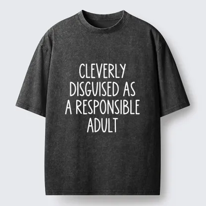 Tokyo-Tiger Funny Adult Mode Meme Washed T-Shirt