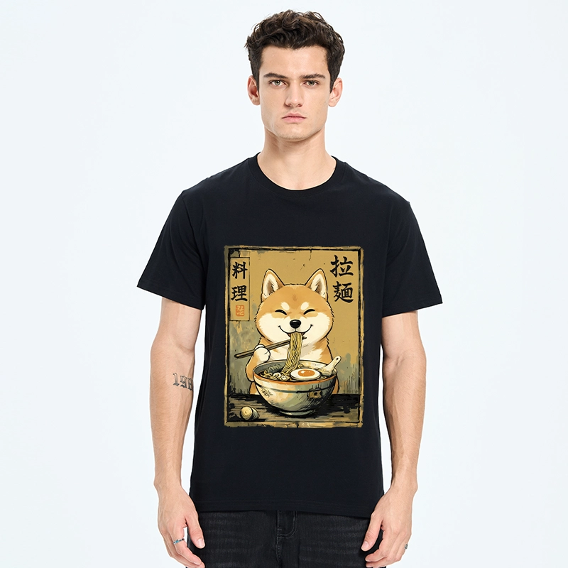 Tokyo-Tiger Happy Shiba Eating Ramen Classic T-Shirt