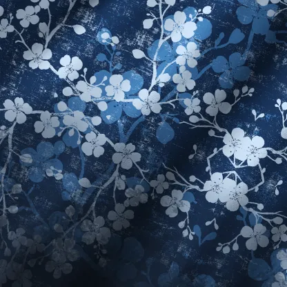 Tokyo-Tiger Midnight Blossoms Cuban Collar Shirt