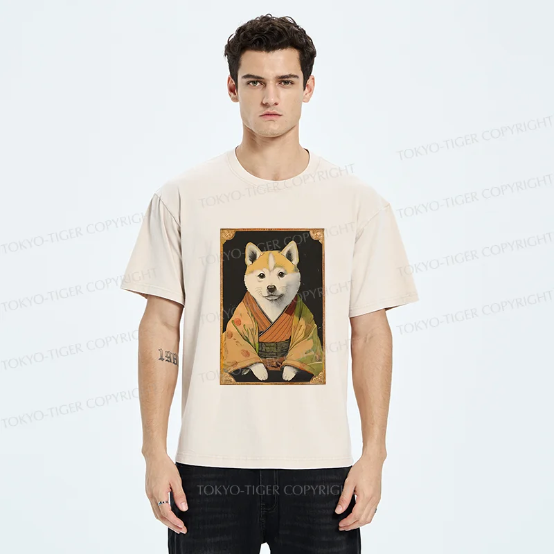 Tokyo-Tiger Elegant Mr. Dog Japan Washed T-Shirt