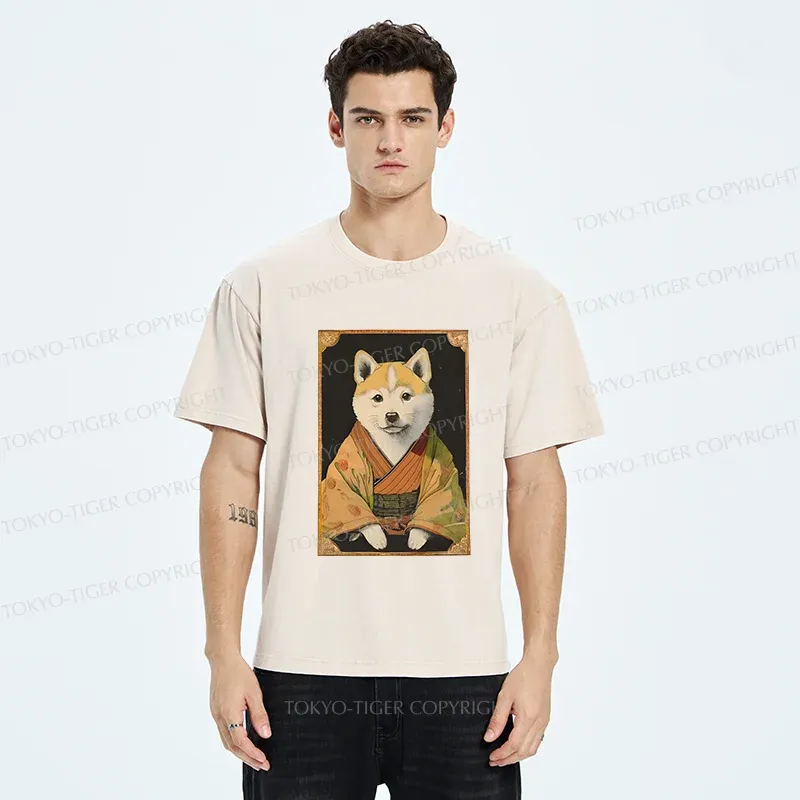 Tokyo-Tiger Elegant Mr. Dog Japan Washed T-Shirt
