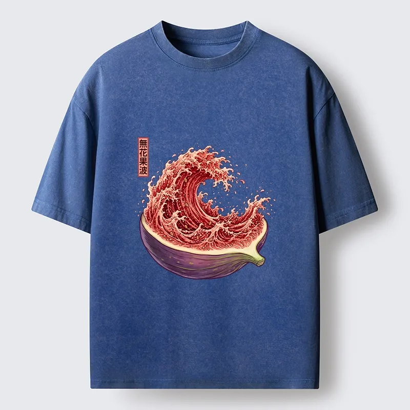 Tokyo‑Tiger Funny Fruit Wave Washed T‑Shirt