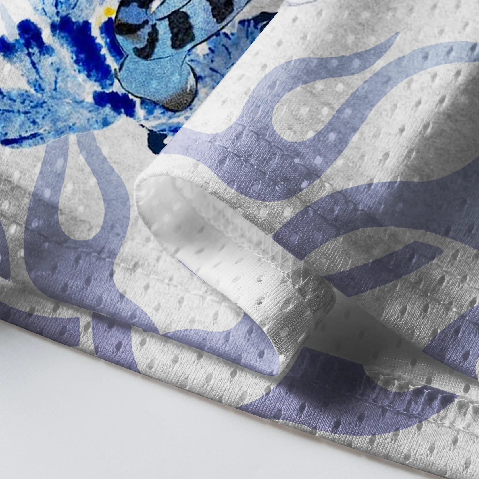 Tokyo-Tiger Indigo Porcelain Tiger Mesh Jersey