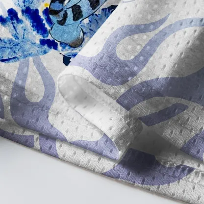 Tokyo-Tiger Indigo Porcelain Tiger Mesh Jersey