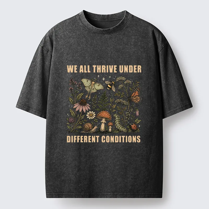 Tokyo-Tiger Retro Woodland Flora Bug Washed T-Shirt