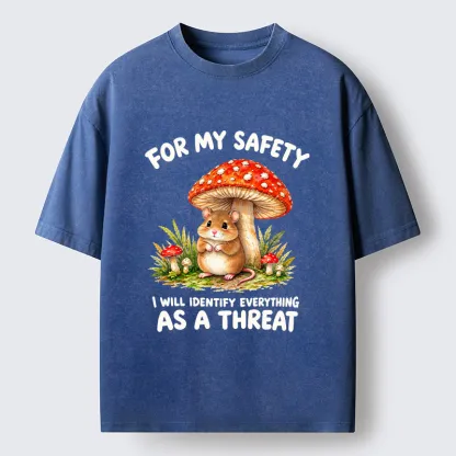Tokyo-Tiger Wary Little Forest Mouse Meme Washed T-Shirt