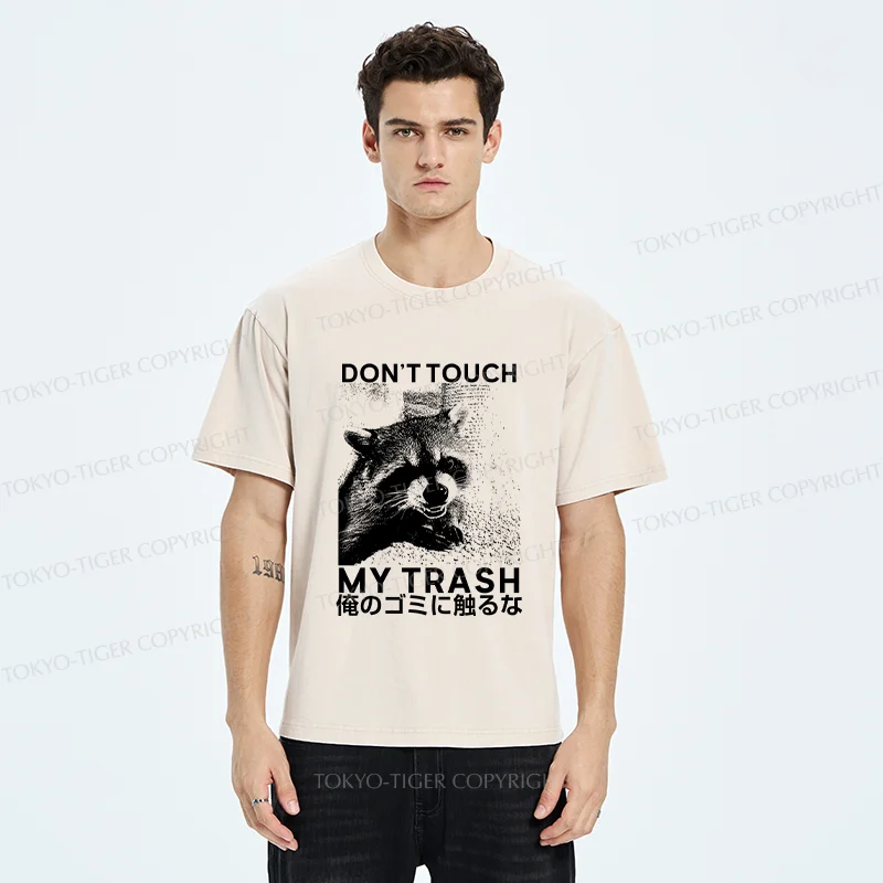 Tokyo-Tiger Angry Raccoon Japan Washed T-Shirt