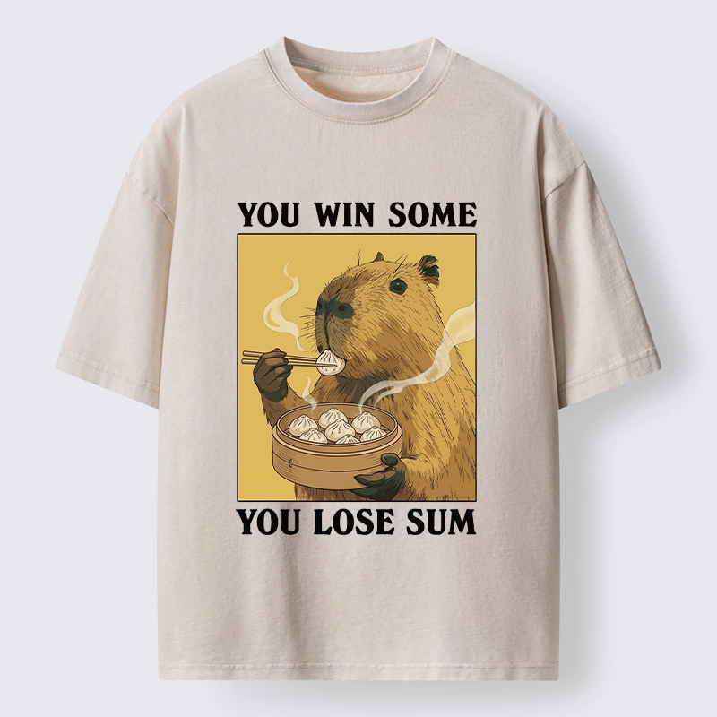 Tokyo‑Tiger Meme Capybara Snack Washed T‑Shirt