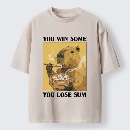 Tokyo‑Tiger Meme Capybara Snack Washed T‑Shirt