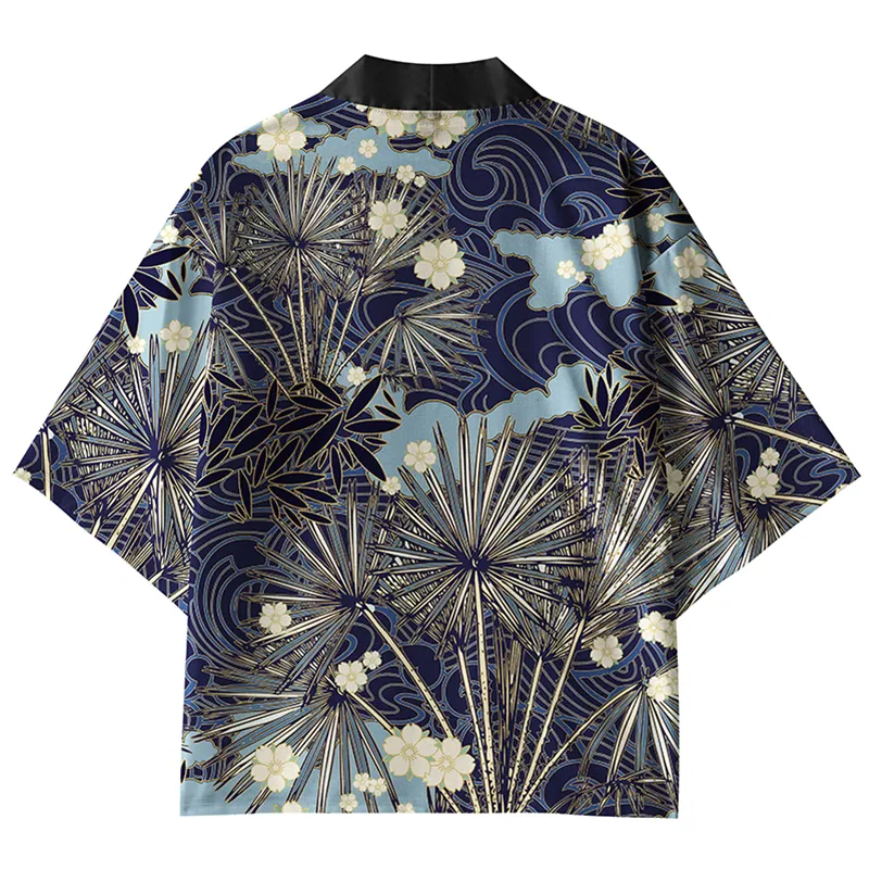 Tokyo-Tiger Leaf Wave Kimono Cardigan