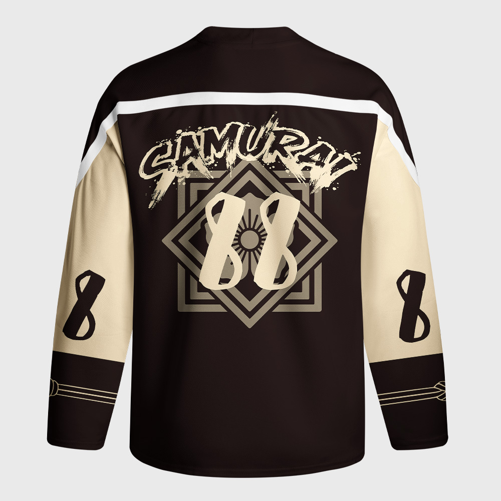 Tokyo-Tiger Rabbit Japanese Samurai Long-Sleeve Hockey Jersey