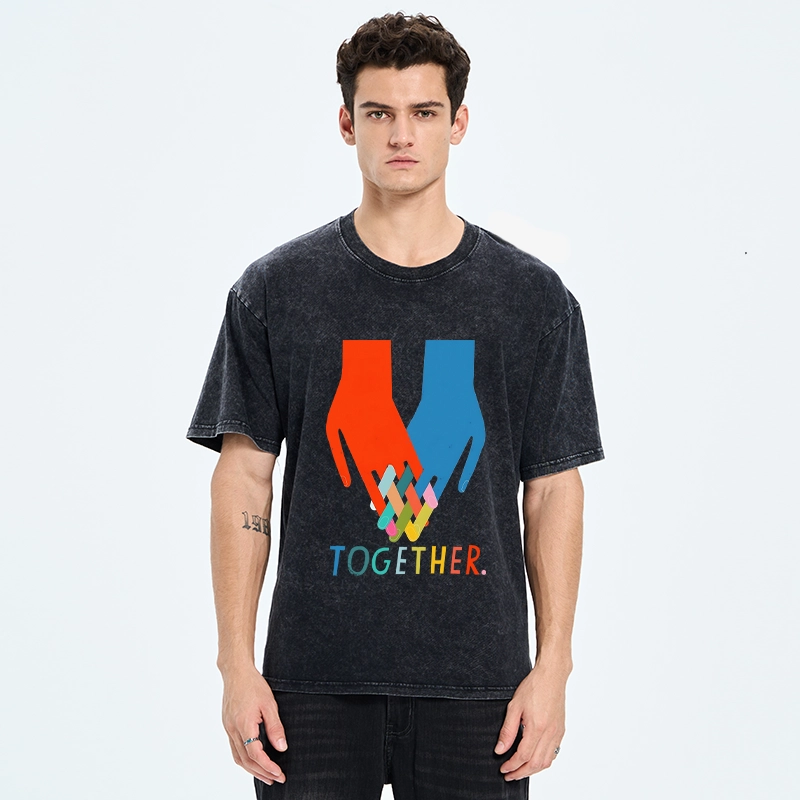 Tokyo-Tiger All Colors Unite As Single Group Washed T-Shirt