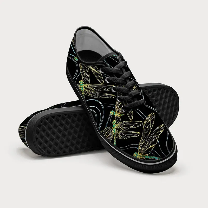 Tokyo-Tiger Dragonfly Flapping Its Wings Canvas Shoes