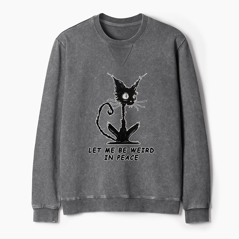 Tokyo-Tiger Cat Gradually Became Strange Washed Terry Sweatshirt