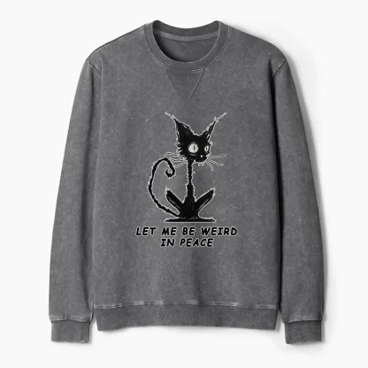Tokyo-Tiger Cat Gradually Became Strange Washed Terry Sweatshirt