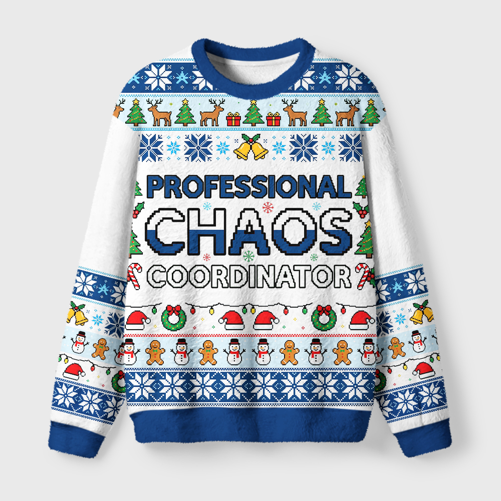 Tokyo-Tiger Professional Chaos Coordinator Fuzzy Christmas Ugly Sweatshirt