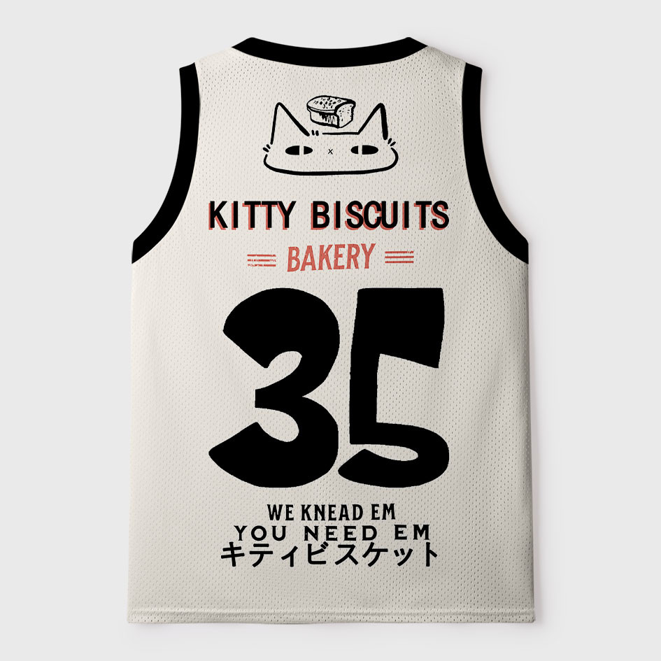 Tokyo-Tiger Funny Cat Making Biscuits Mesh Tank Top
