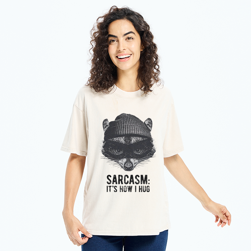 Tokyo-Tiger Raccoon's Sarcasm Washed T-Shirt