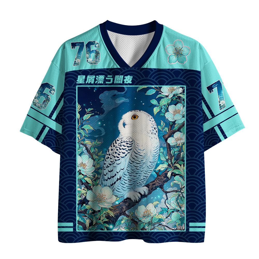 Tokyo-Tiger Starry Sky Snowy Owl Mesh Jersey