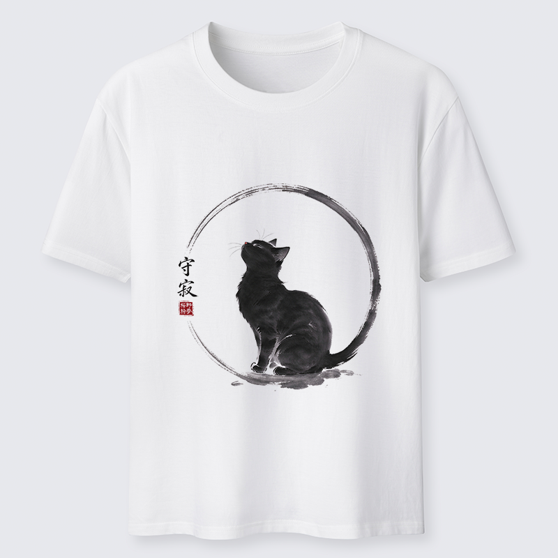 Tokyo-Tiger Traditional Zen Ink Cat Classic T-Shirt