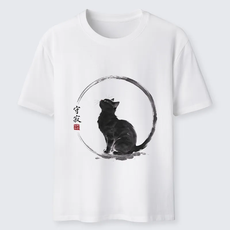Tokyo-Tiger Traditional Zen Ink Cat Classic T-Shirt