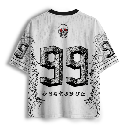 Tokyo-Tiger Funny Skull: Survived Another Day Today Mesh Jersey