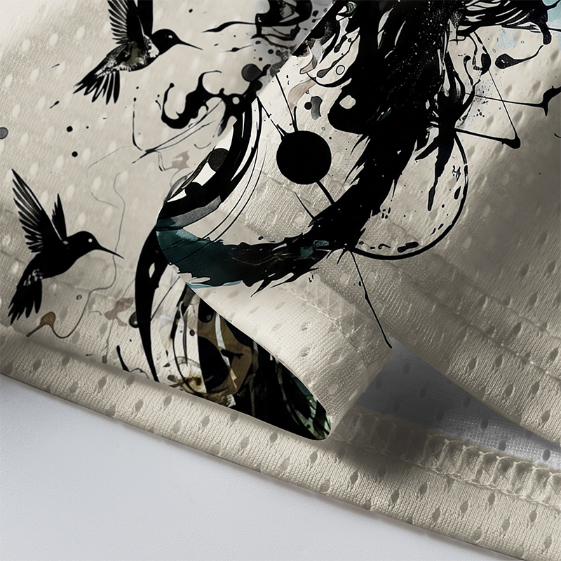 Tokyo-Tiger Golden Tiger And Soaring Birds Mesh Jersey