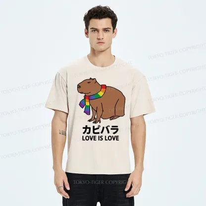 Tokyo-Tiger Capybara With Love Washed T-Shirt