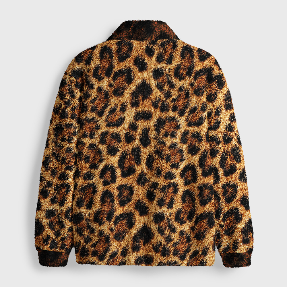 Tokyo-Tiger Savanna-Spirit Leopard Spots: The Wild Charm Shawl Collar Cardigan
