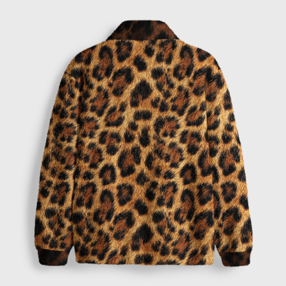 Tokyo-Tiger Savanna-Spirit Leopard Spots: The Wild Charm Shawl Collar Cardigan