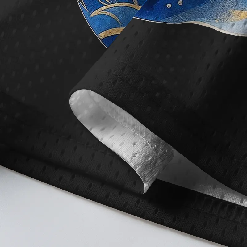 Tokyo-Tiger Retro Zen Cat: Living the Present Mesh Jersey