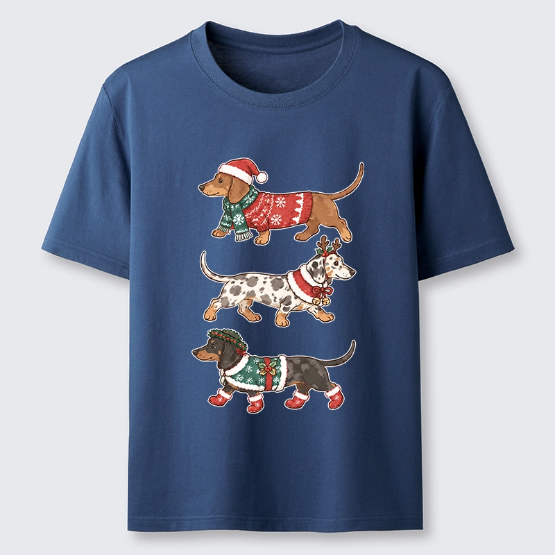 Tokyo-Tiger Christmas Dachshund Trio Classic T-Shirt