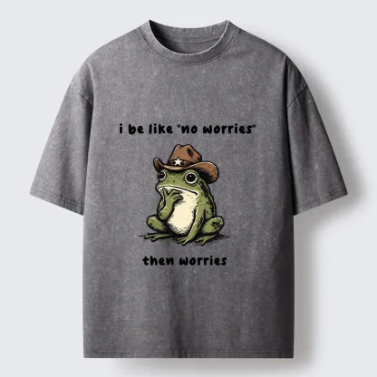 Tokyo-Tiger Western Frog Anxious Vibe Washed T-Shirt
