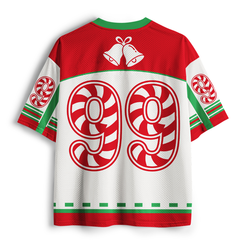 Tokyo-Tiger Candy Cane Number 99 Holiday Mesh Jersey