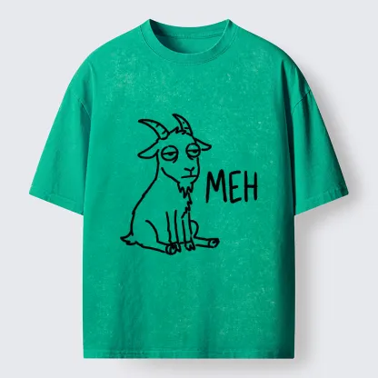 Tokyo-Tiger Funny Goat Meme Washed T-Shirt