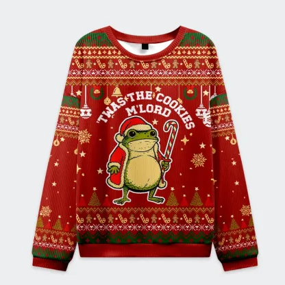 Tokyo-Tiger Twas The Cookies Frog Christmas Ugly Sweatshirt