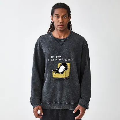 Tokyo-Tiger Unavailable Cat Washed Terry Sweatshirt