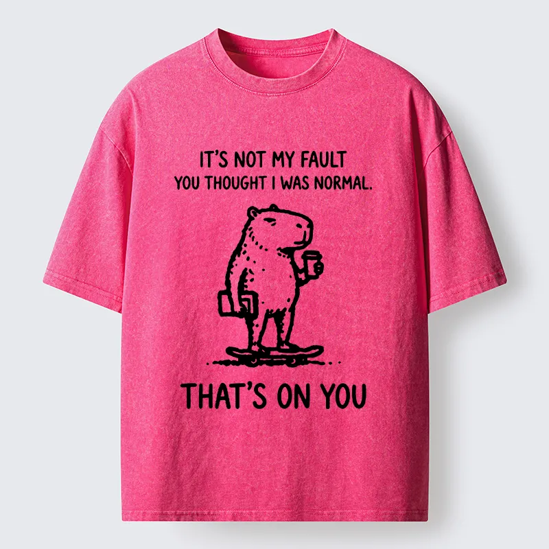 Tokyo-Tiger Funny Honest Skate Capybara Meme Washed T-Shirt