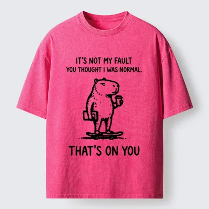 Tokyo-Tiger Funny Honest Skate Capybara Meme Washed T-Shirt