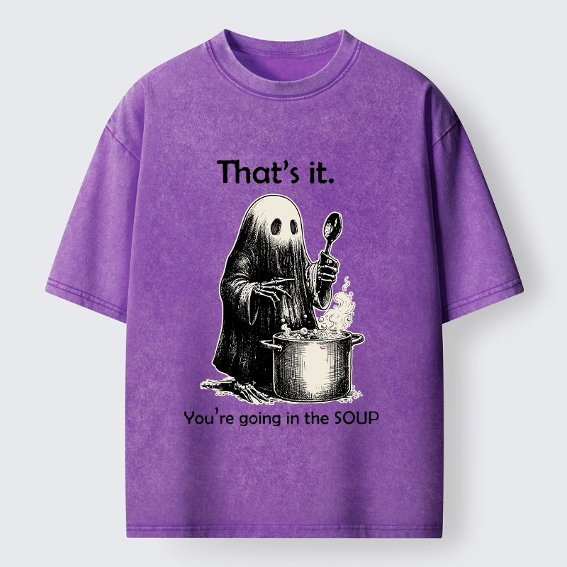 Tokyo‑Tiger Spooky Ghost Chef Washed T‑Shirt