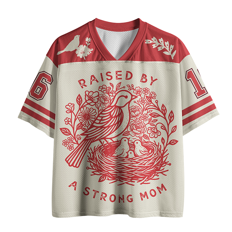 Tokyo-Tiger Raised By A Strong Mom Mesh Jersey